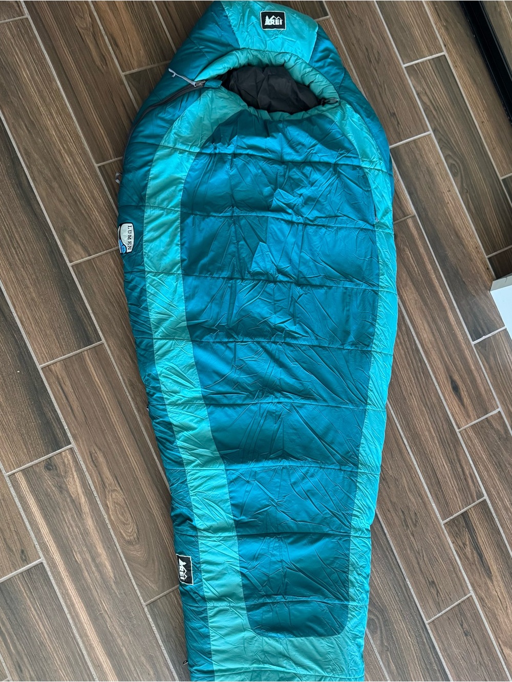REI LUMEN Women's +25F Sleeping Bag - Teal - Picture 5 of 8